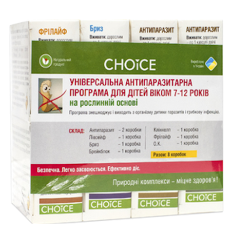 Universal anti-parasitic program for children aged 7-12 years